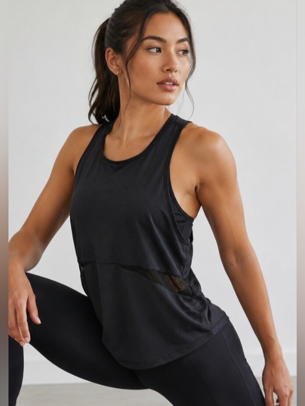 Zella Tank Top black open back